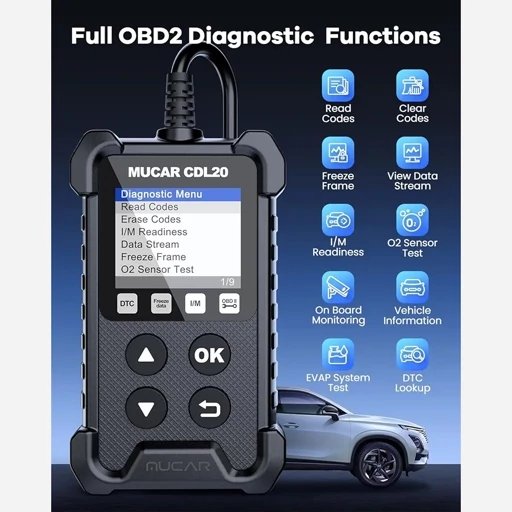 دیاگ خودرو mucar مدل CDL20 ابزار تشخیصی OBD2 اورجینال امازون المان